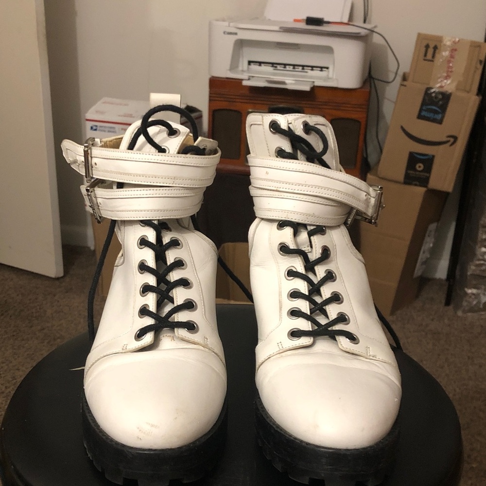 Michael Kors White Ankle Boots